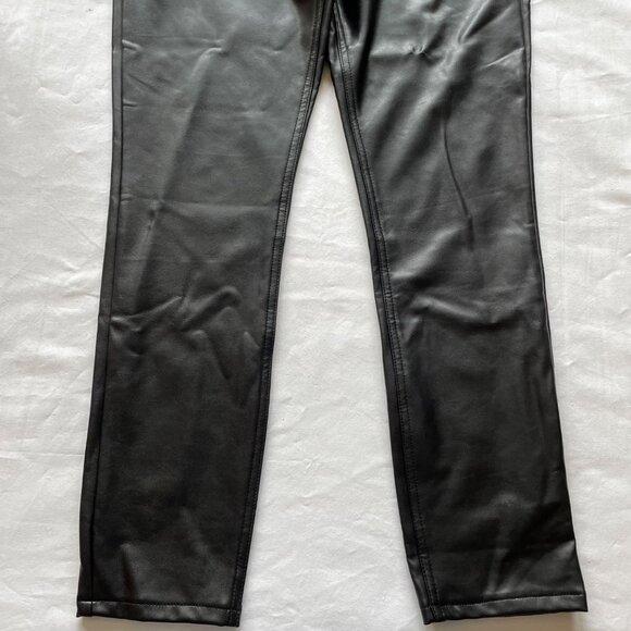 NEW Women’s / Teen’s Abercrombie & Fitch Black Faux Leather Pants size 29 Long - Picture 7 of 11